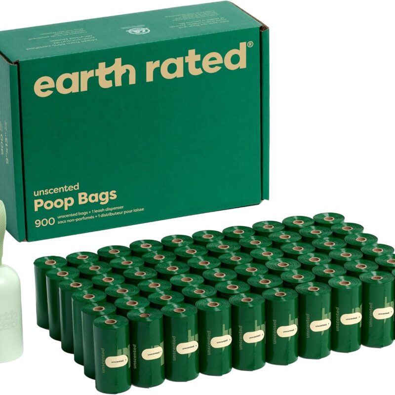 Earth rated poop bags and holder